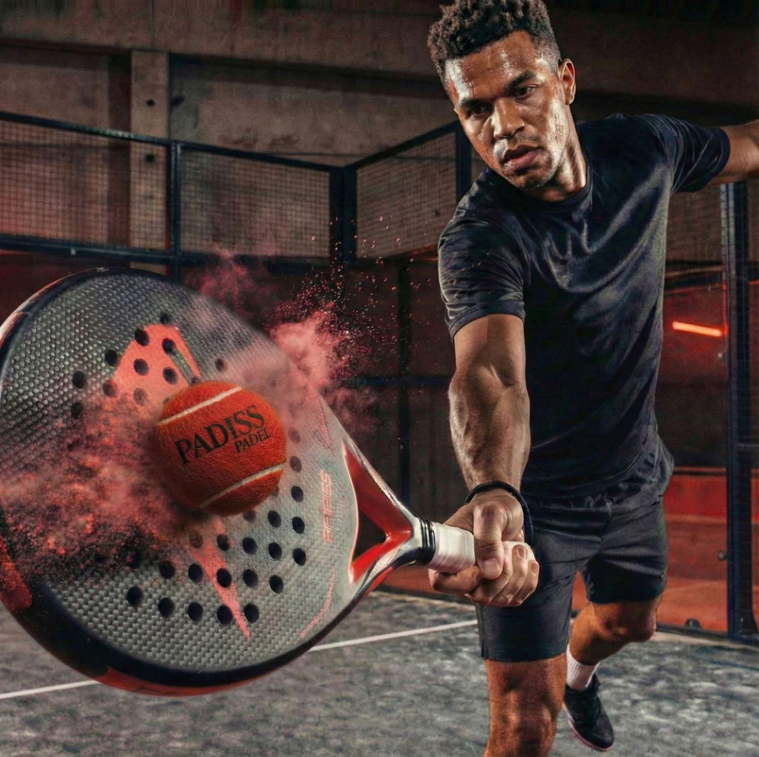 Balle de padel rouge Lava Red puissance et style - PADISS