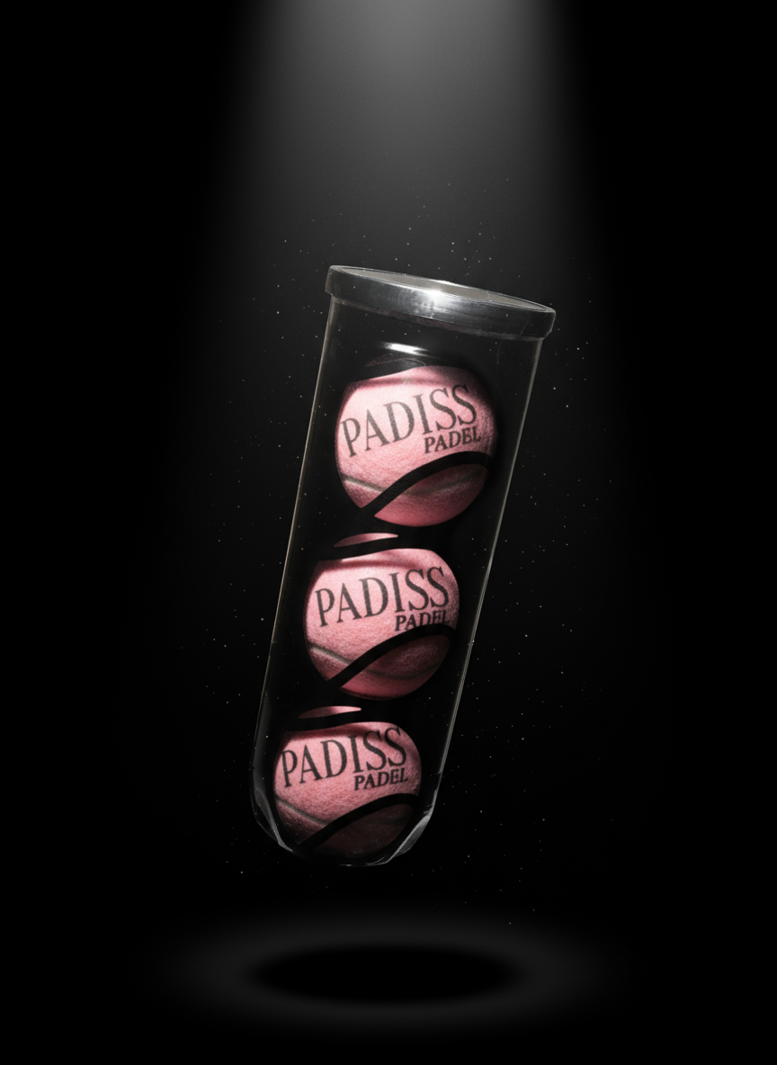 Tube de 3 balles de padel roses Candy Pink - Qualité pro
